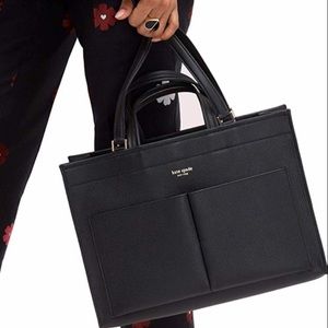 Kate Spade New York Sam Pebble Leather Large Black